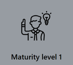 The picture represents a symbol for the first maturity level.